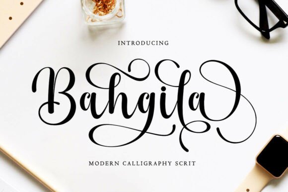 Bahgila: Modern Calligraphy Script for Elegant Design
