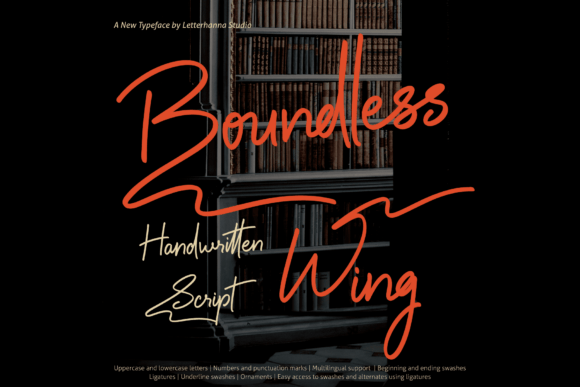 Boundless Wing: The Handwritten Script Font for Bold Design