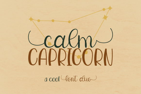 Calm Capricorn Duo: Elevate Your Design Projects with Harmonious Typography