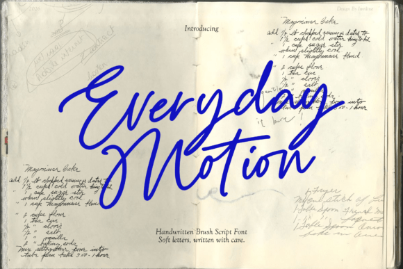 Everyday Motion: The Authentic Brush Script Font