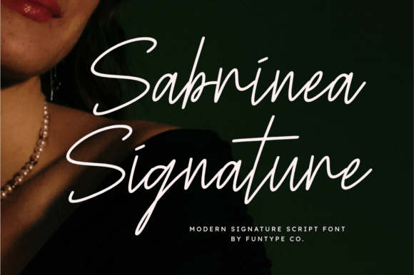 Sabrinea Signature: Crafting Visual Elegance with a Modern Script Font