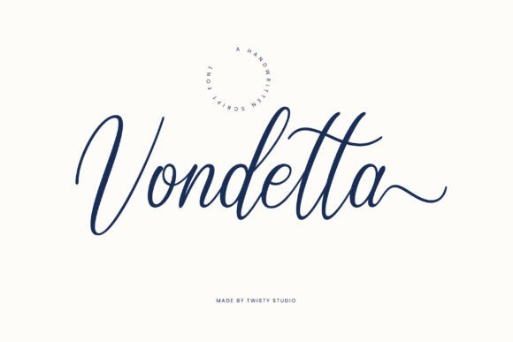 Vondetta: The Handwritten Script Font for Authentic Design